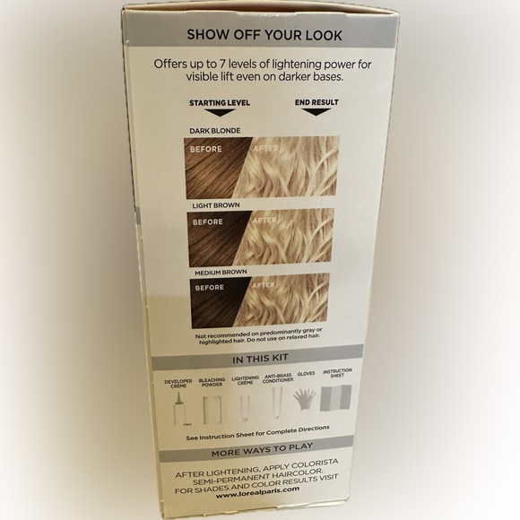COLORISTA BLEACH HAIR COLOR DYE LOREAL. VEGAN HIGHLIGHTS BLONDE STREAKS BEAUTY - Picture 4 of 6